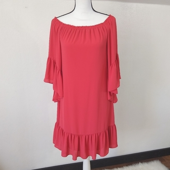SALE 🛍️ WHBM Flutter Sleeves Midi Dress Womens size XS - Picture 9 of 9